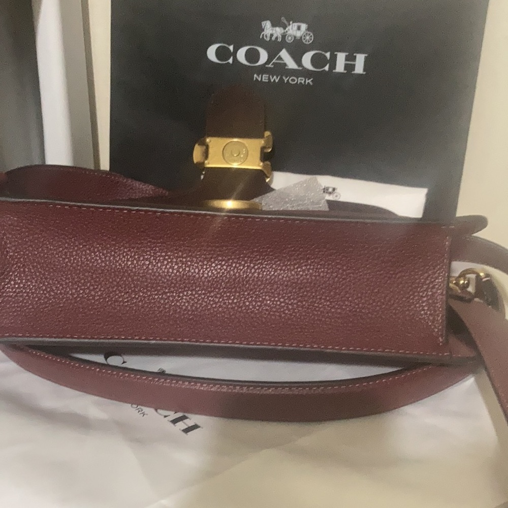 Coach Tabby leather shoulder bag 26 Wine - Picture 15 of 16